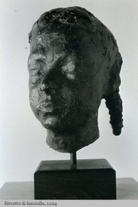 RITRATTO DI FANCIULLA, Bronzo, 1964